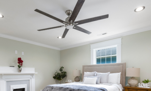 Modern ceiling fan installed by a licensed Gold Coast electrician