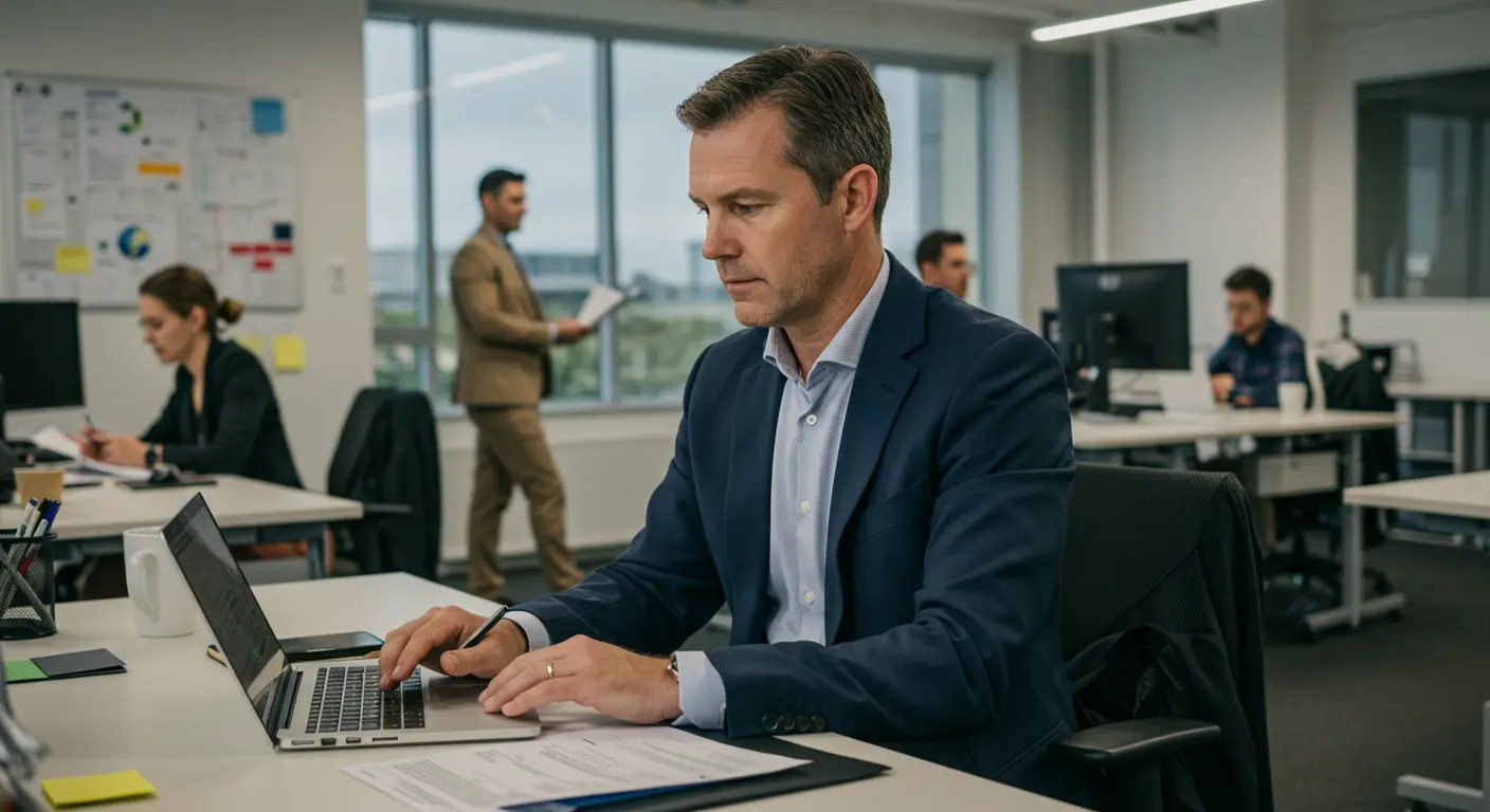 employ working in office