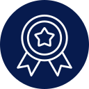 High quality materials icon with text about using high-grade materials and adhering to Australian safety standards